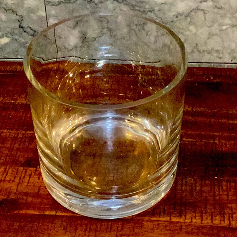 Block Lead Crystal Ice Bucket, there is a chip on the rim as shown